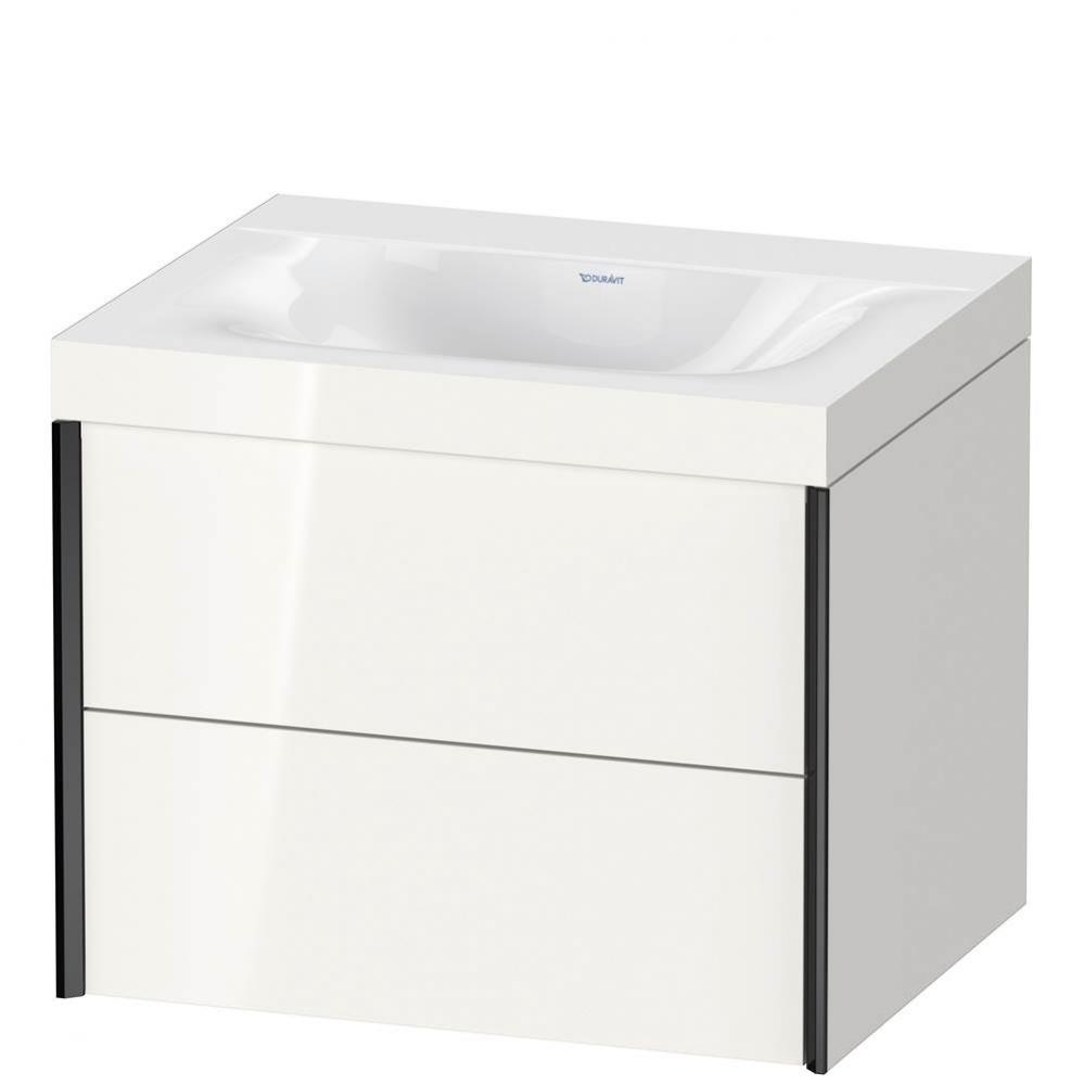 XViu Two Drawer C-Bonded Wall-Mount Vanity Kit White