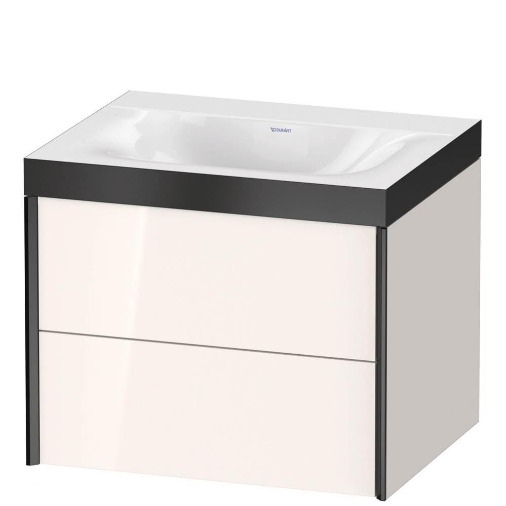 XViu Two Drawer C-Bonded Wall-Mount Vanity Kit White