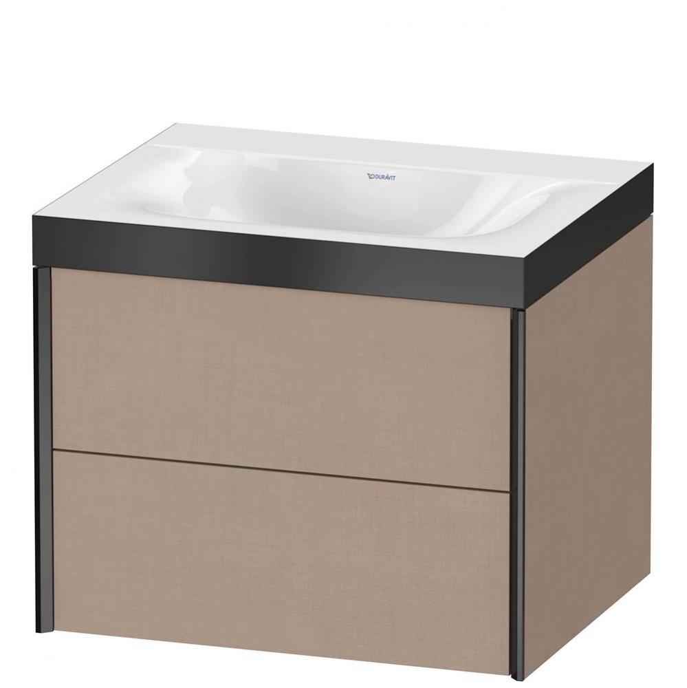 XViu Two Drawer C-Bonded Wall-Mount Vanity Kit Linen