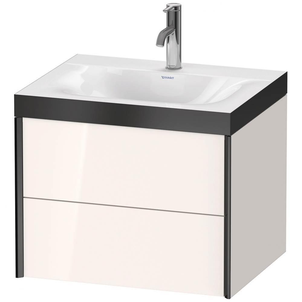 XViu Two Drawer C-Bonded Wall-Mount Vanity Kit White