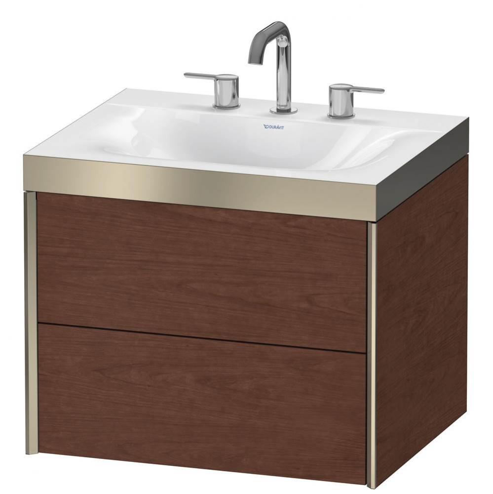 Duravit XViu C-Bonded Wall-Mounted Vanity  American Walnut