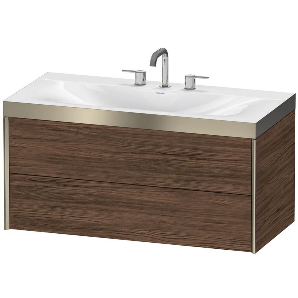 Duravit XViu C-Bonded Wall-Mounted Vanity  Dark Walnut