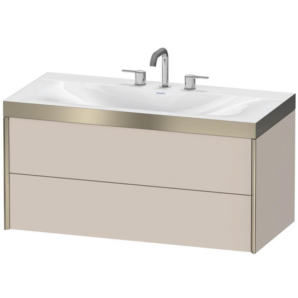 Duravit XViu C-Bonded Wall-Mounted Vanity  Taupe Matte