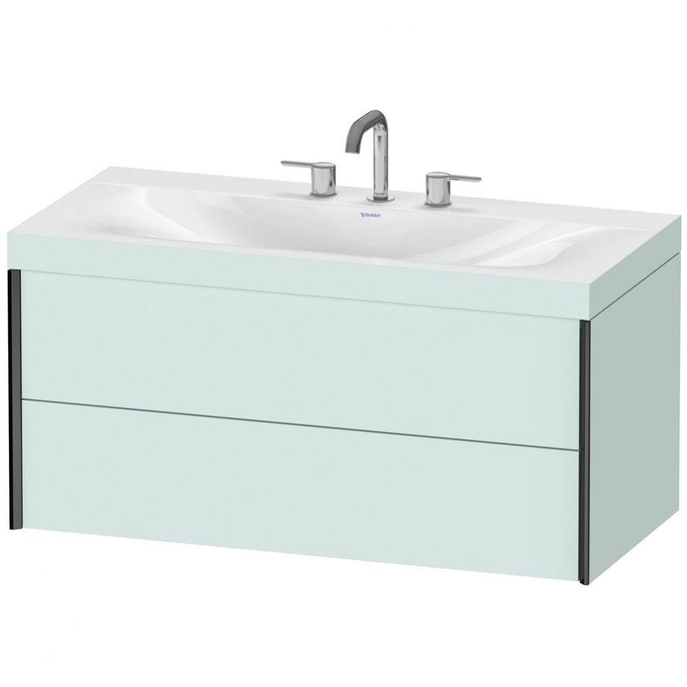 Duravit XViu C-Bonded Wall-Mounted Vanity  Light Blue Matte