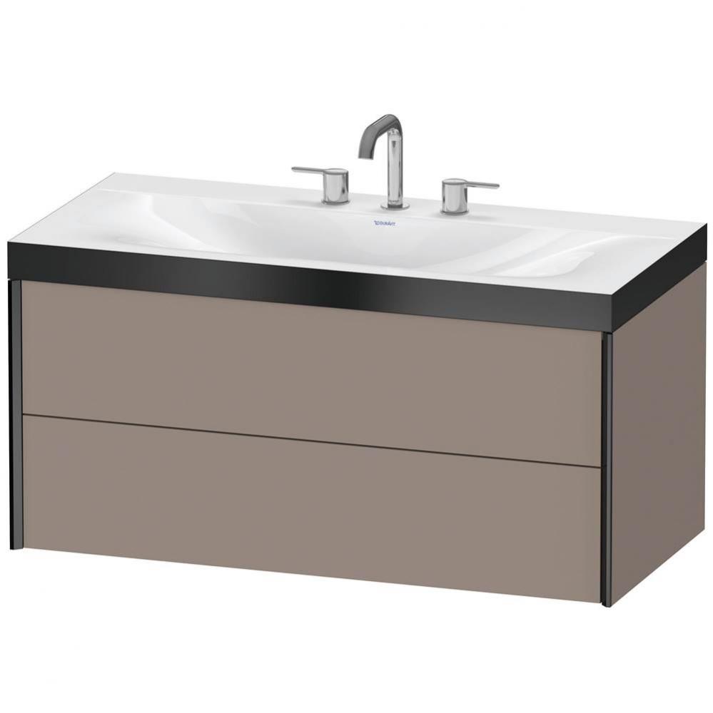 Duravit XViu C-Bonded Wall-Mounted Vanity  Basalt Matte