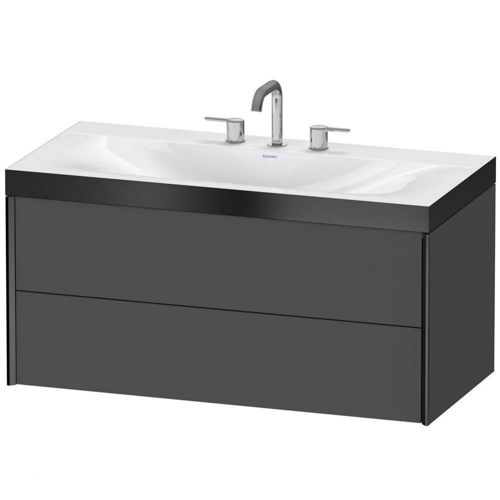 Duravit XViu C-Bonded Wall-Mounted Vanity  Graphite Matte