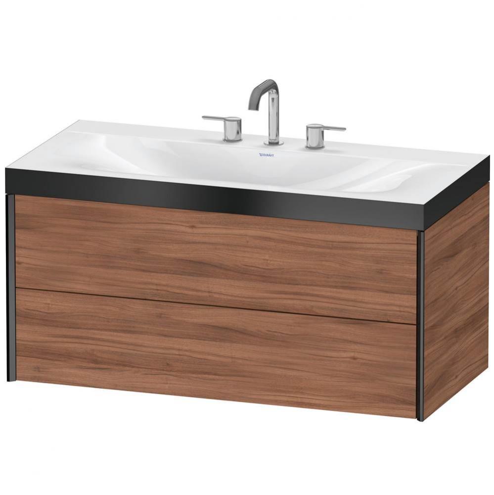 Duravit XViu C-Bonded Wall-Mounted Vanity  Natural Walnut