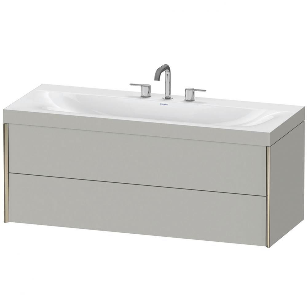 Duravit XViu C-Bonded Wall-Mounted Vanity  Concrete Gray Matte