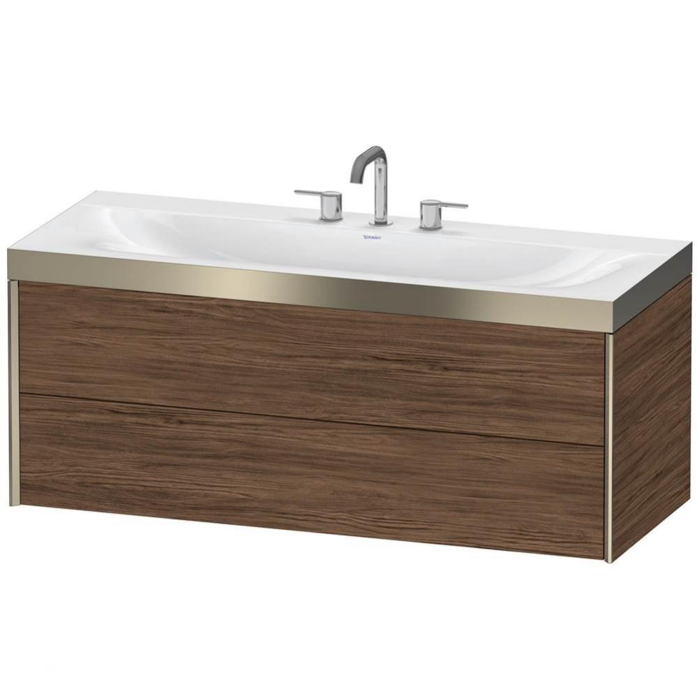 Duravit XViu C-Bonded Wall-Mounted Vanity  Dark Walnut