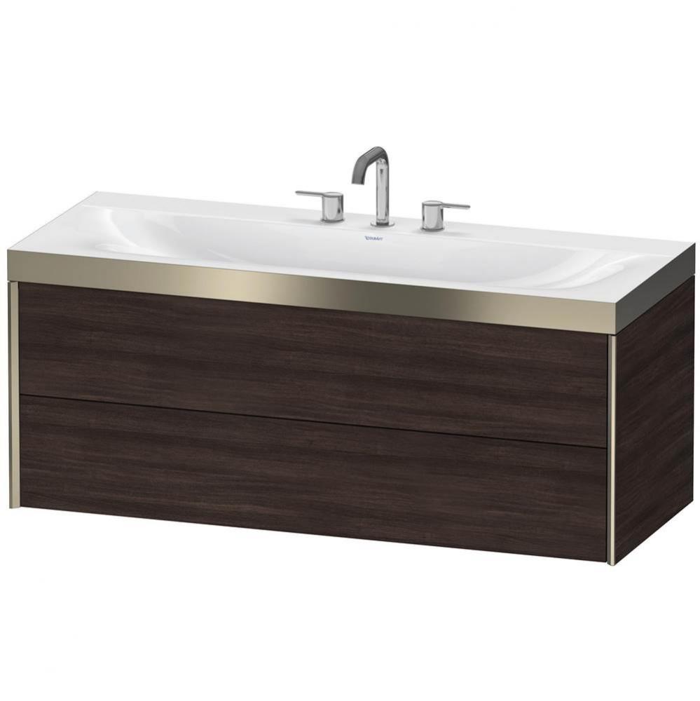 Duravit XViu C-Bonded Wall-Mounted Vanity  Chestnut Dark