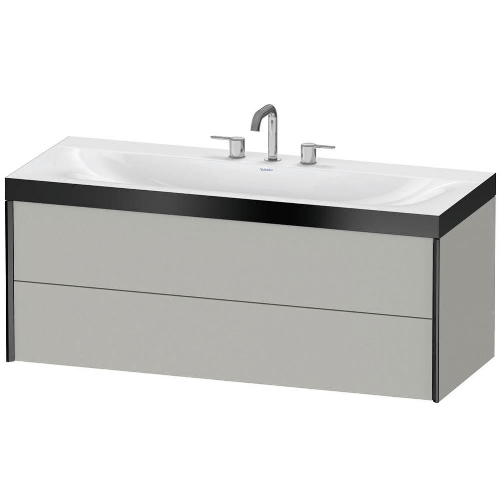 Duravit XViu C-Bonded Wall-Mounted Vanity  Concrete Gray Matte