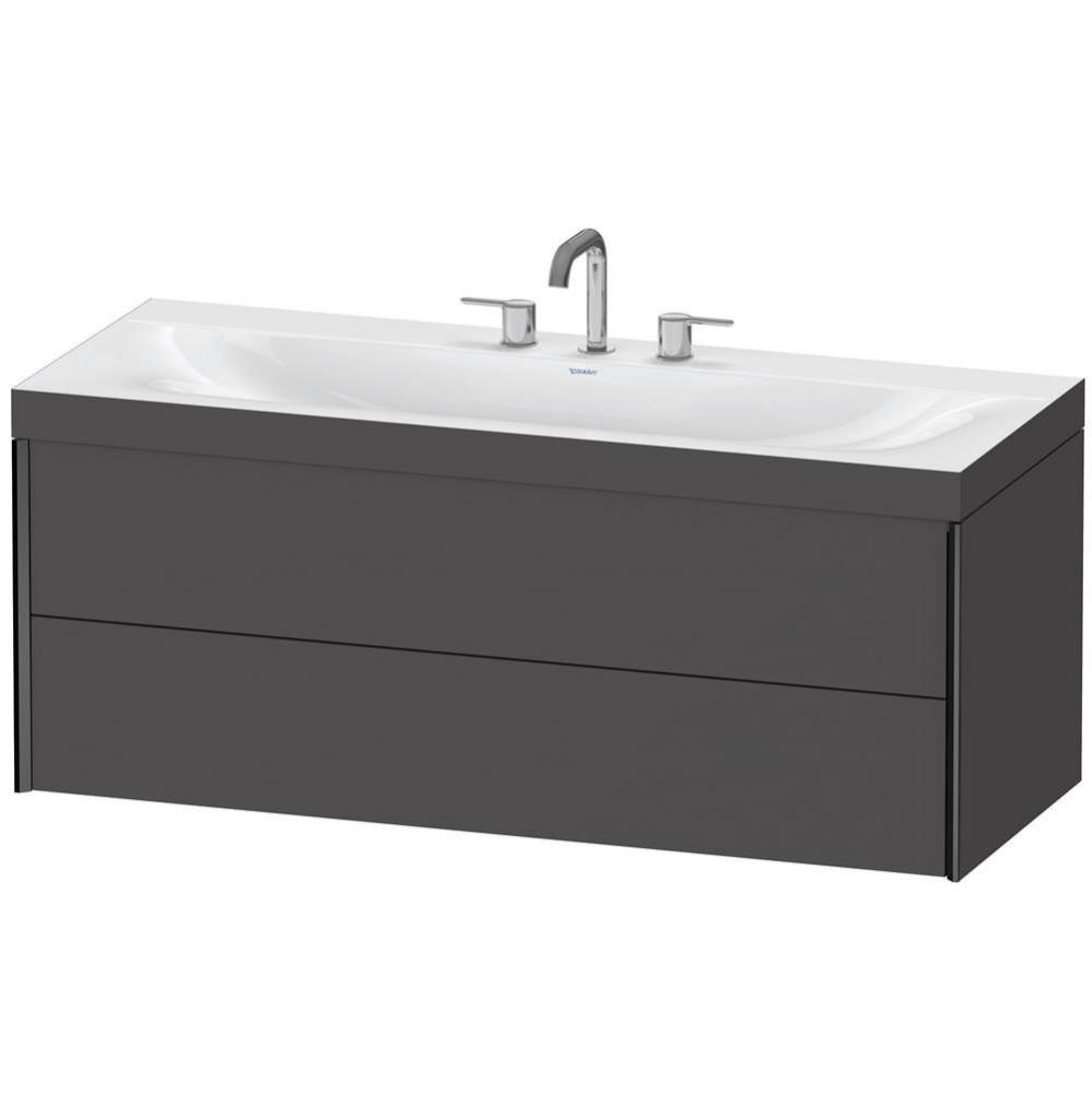 Duravit XViu C-Bonded Wall-Mounted Vanity  Graphite Matte