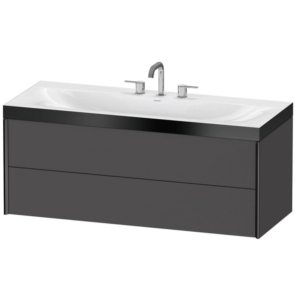 Duravit XViu C-Bonded Wall-Mounted Vanity  Graphite Matte