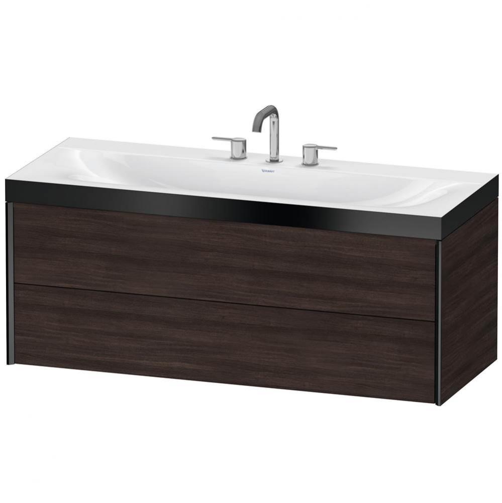 Duravit XViu C-Bonded Wall-Mounted Vanity  Chestnut Dark