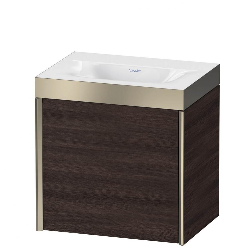 Duravit XViu One Door C-Bonded Wall-Mount Vanity Kit Chestnut Dark