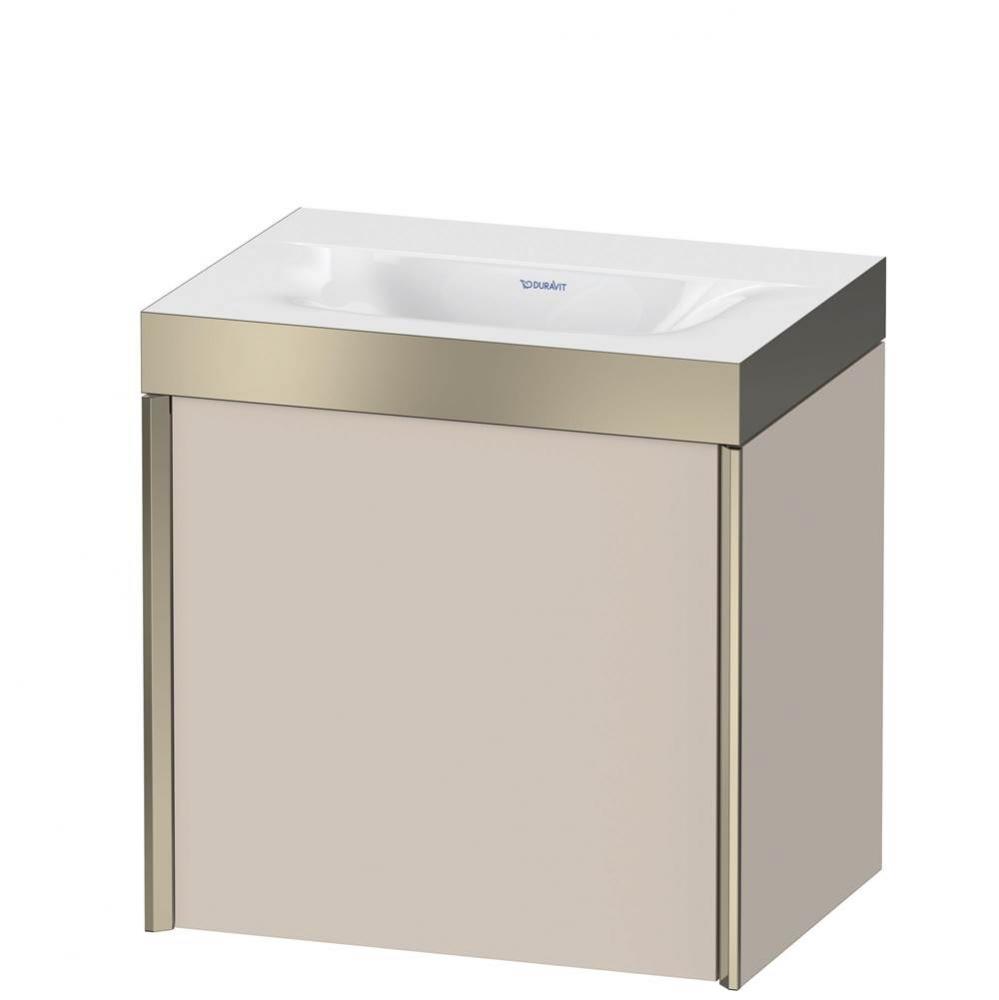 Duravit XViu One Door C-Bonded Wall-Mount Vanity Kit Taupe