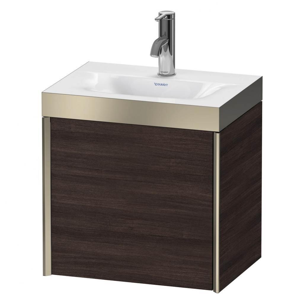 Duravit XViu One Door C-Bonded Wall-Mount Vanity Kit Chestnut Dark