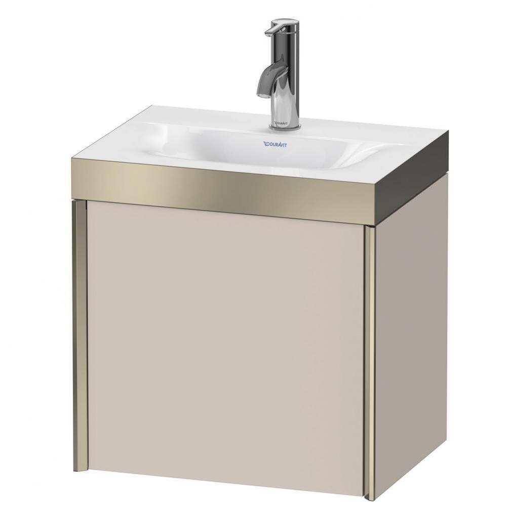 Duravit XViu One Door C-Bonded Wall-Mount Vanity Kit Taupe