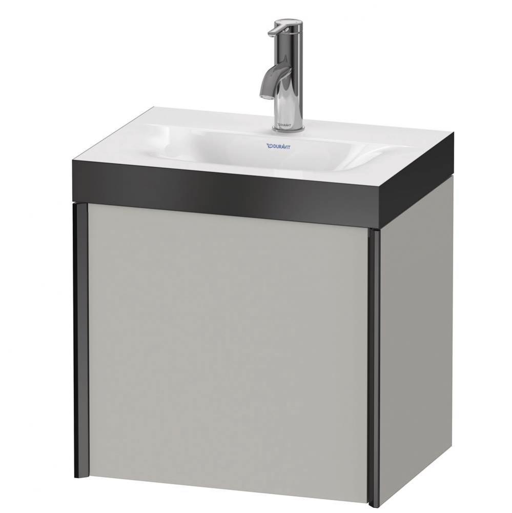 XViu One Door C-Bonded Wall-Mount Vanity Kit Concrete Gray