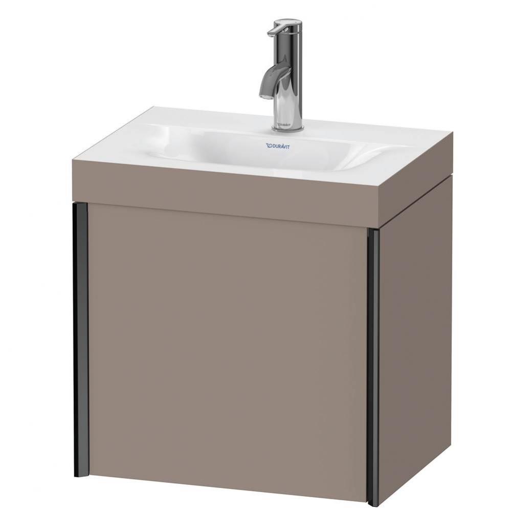 Duravit XViu One Door C-Bonded Wall-Mount Vanity Kit Basalt