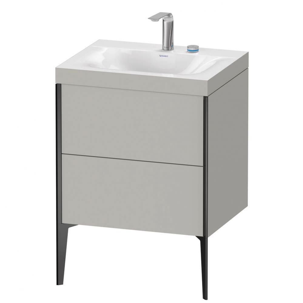 XViu Two Drawer C-Bonded Floorstanding Vanity Kit Concrete Gray