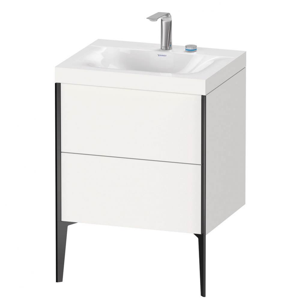 XViu Two Drawer C-Bonded Floorstanding Vanity Kit White