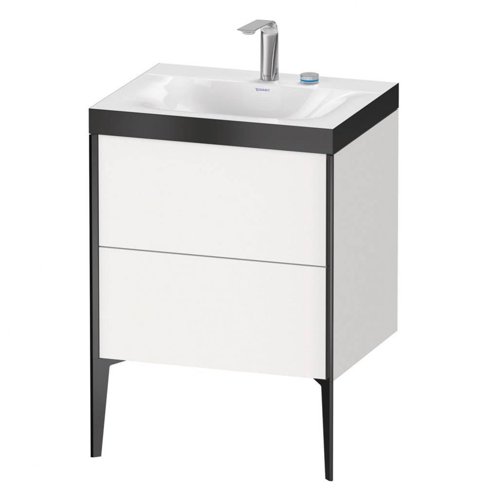 XViu Two Drawer C-Bonded Floorstanding Vanity Kit White