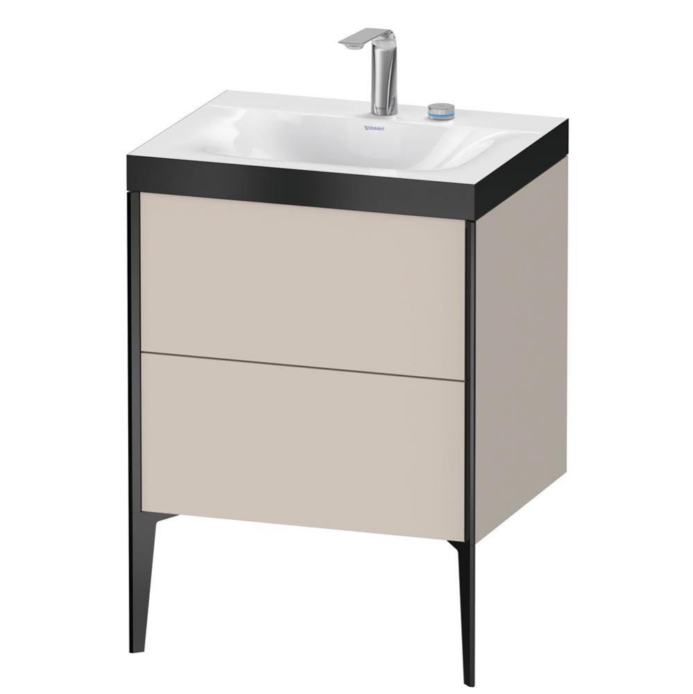 XViu Two Drawer C-Bonded Floorstanding Vanity Kit Taupe