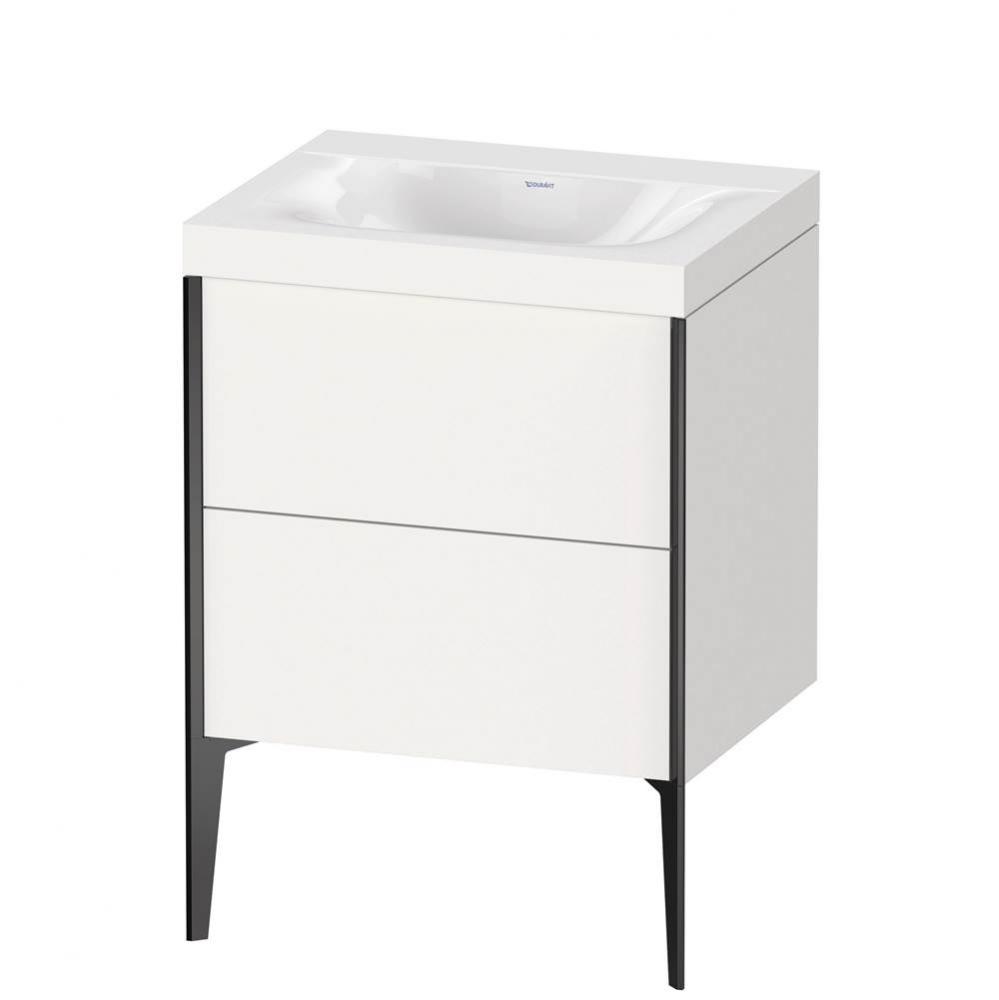 XViu Two Drawer C-Bonded Floorstanding Vanity Kit White