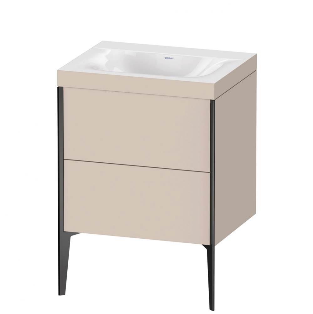 XViu Two Drawer C-Bonded Floorstanding Vanity Kit Taupe