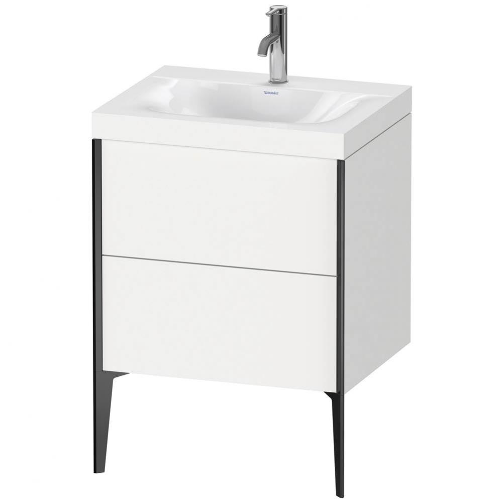 XViu Two Drawer C-Bonded Floorstanding Vanity Kit White