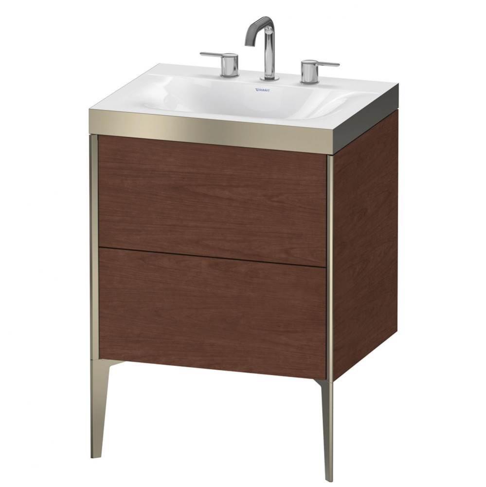 Duravit XViu C-Bonded Floorstanding Vanity  American Walnut