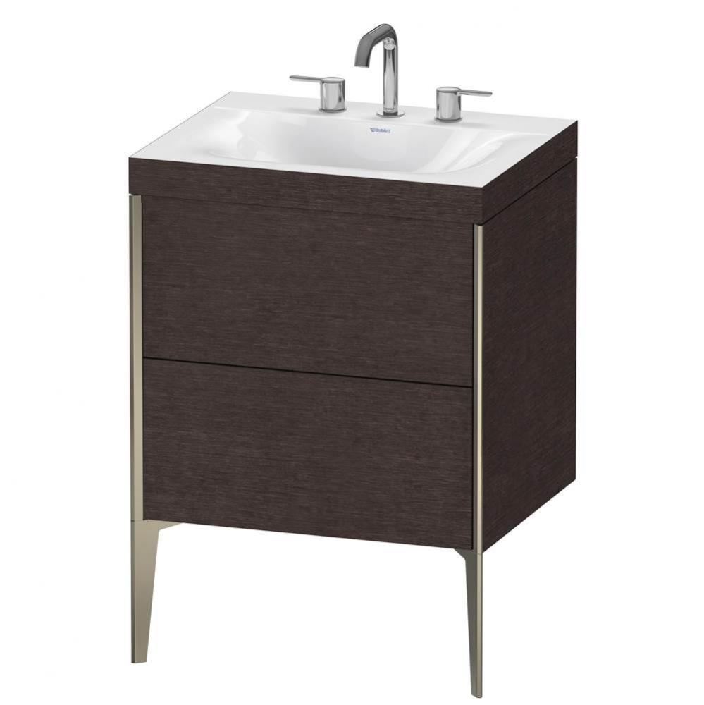 Duravit XViu C-Bonded Floorstanding Vanity  Brushed Dark Oak