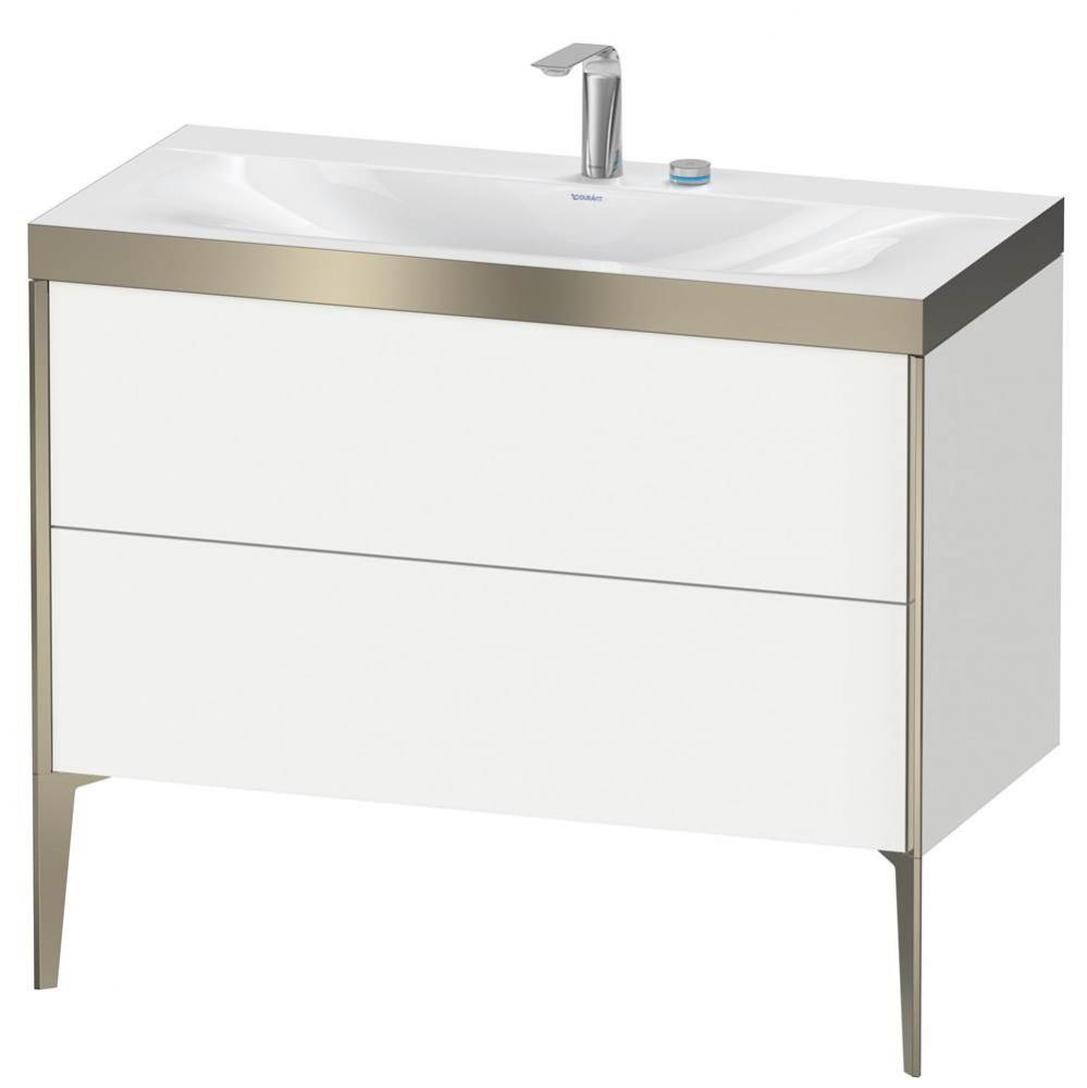 Duravit XViu Two Drawer C-Bonded Floorstanding Vanity Kit White