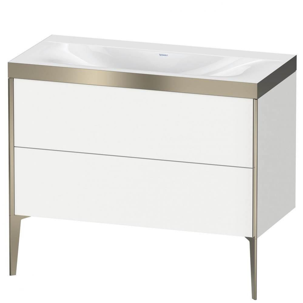 Duravit XViu Two Drawer C-Bonded Floorstanding Vanity Kit White