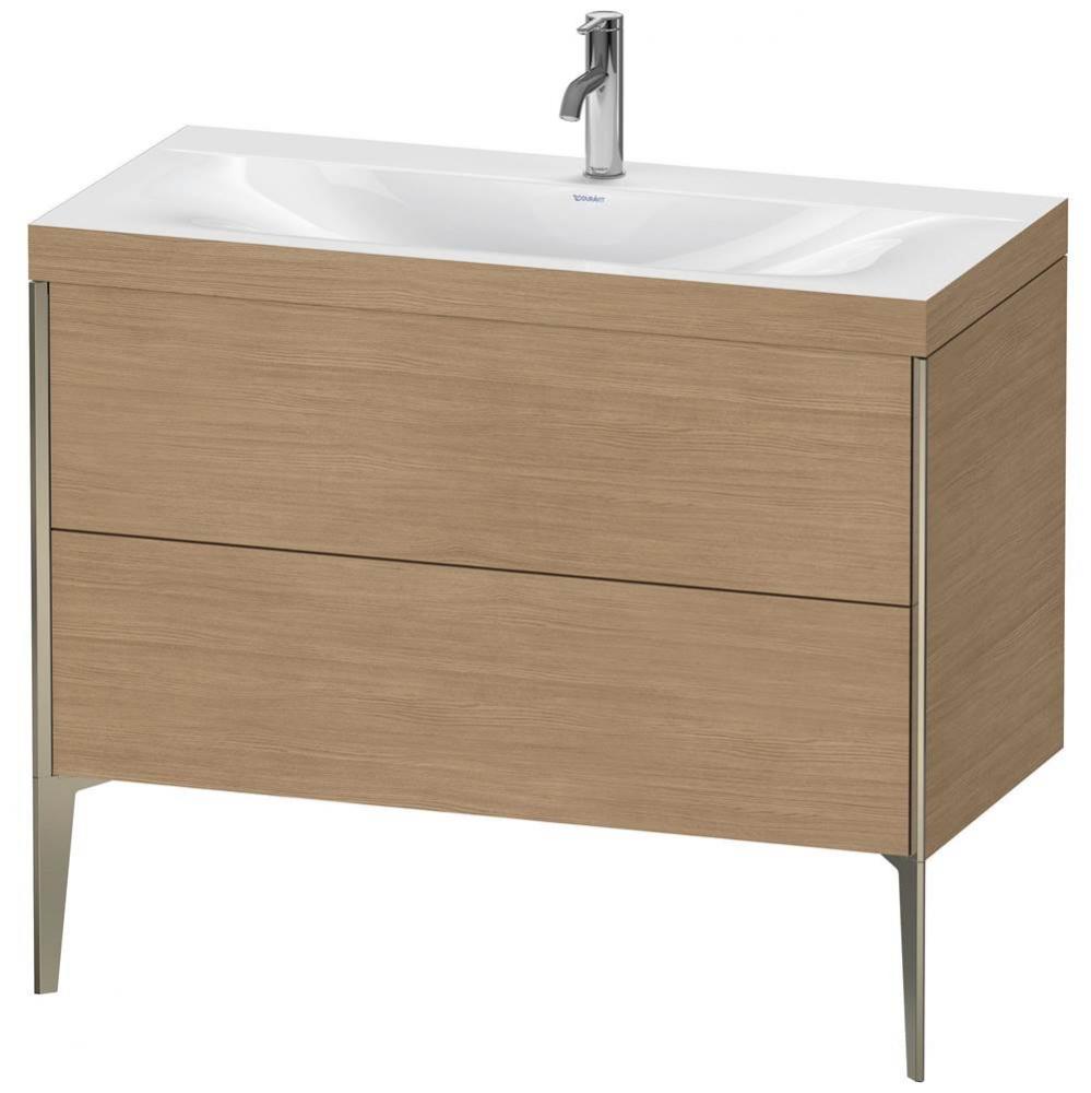 Duravit XViu Two Drawer C-Bonded Floorstanding Vanity Kit European Oak