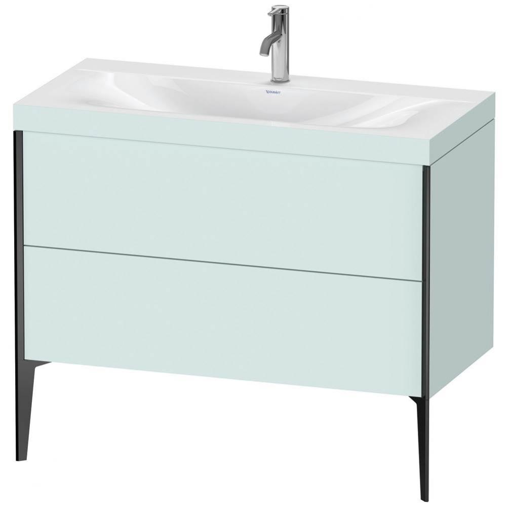 Duravit XViu Two Drawer C-Bonded Floorstanding Vanity Kit Light Blue