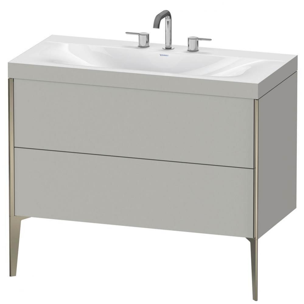 Duravit XViu C-Bonded Floorstanding Vanity  Concrete Gray Matte