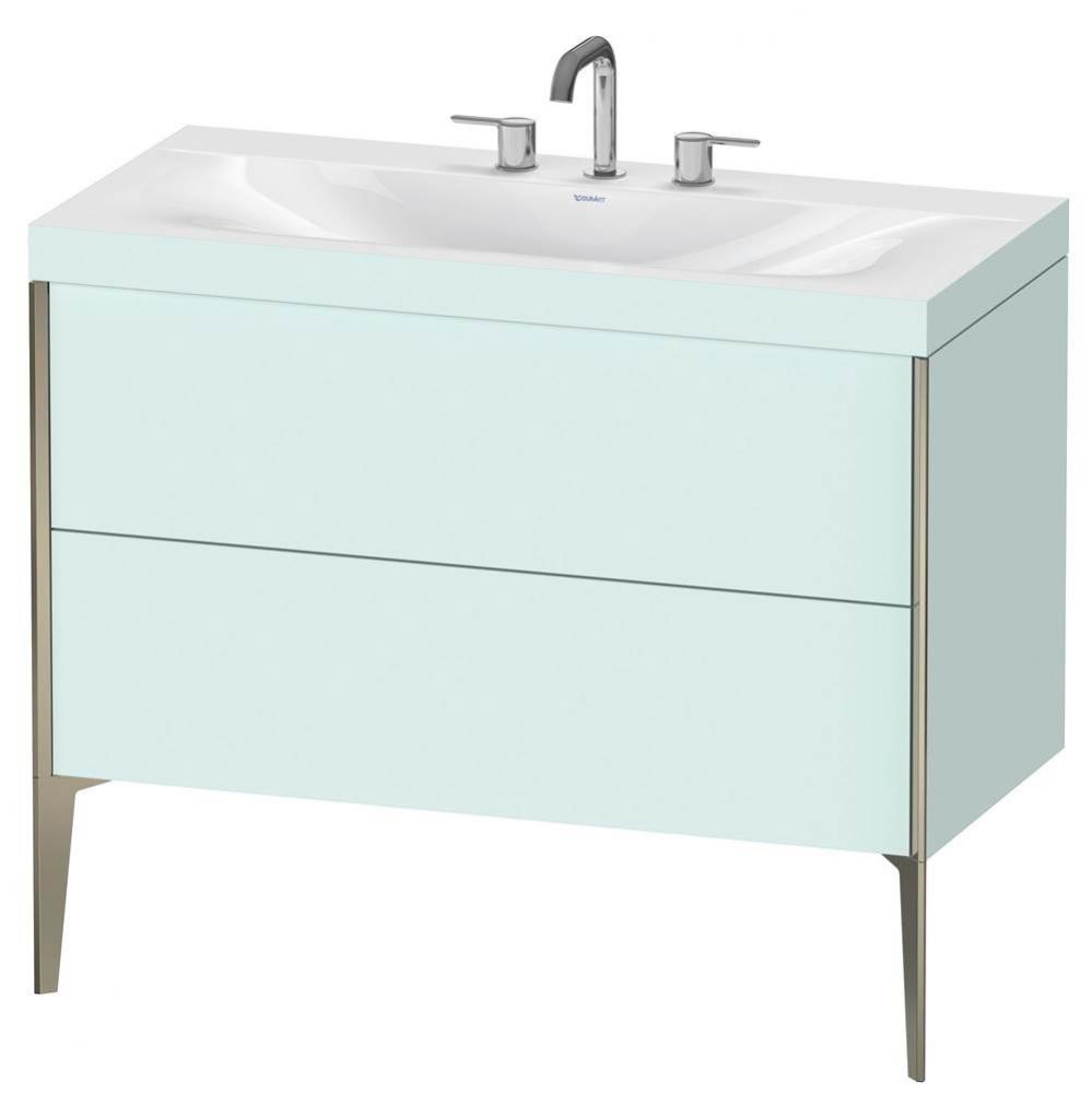 Duravit XViu C-Bonded Floorstanding Vanity  Light Blue Matte