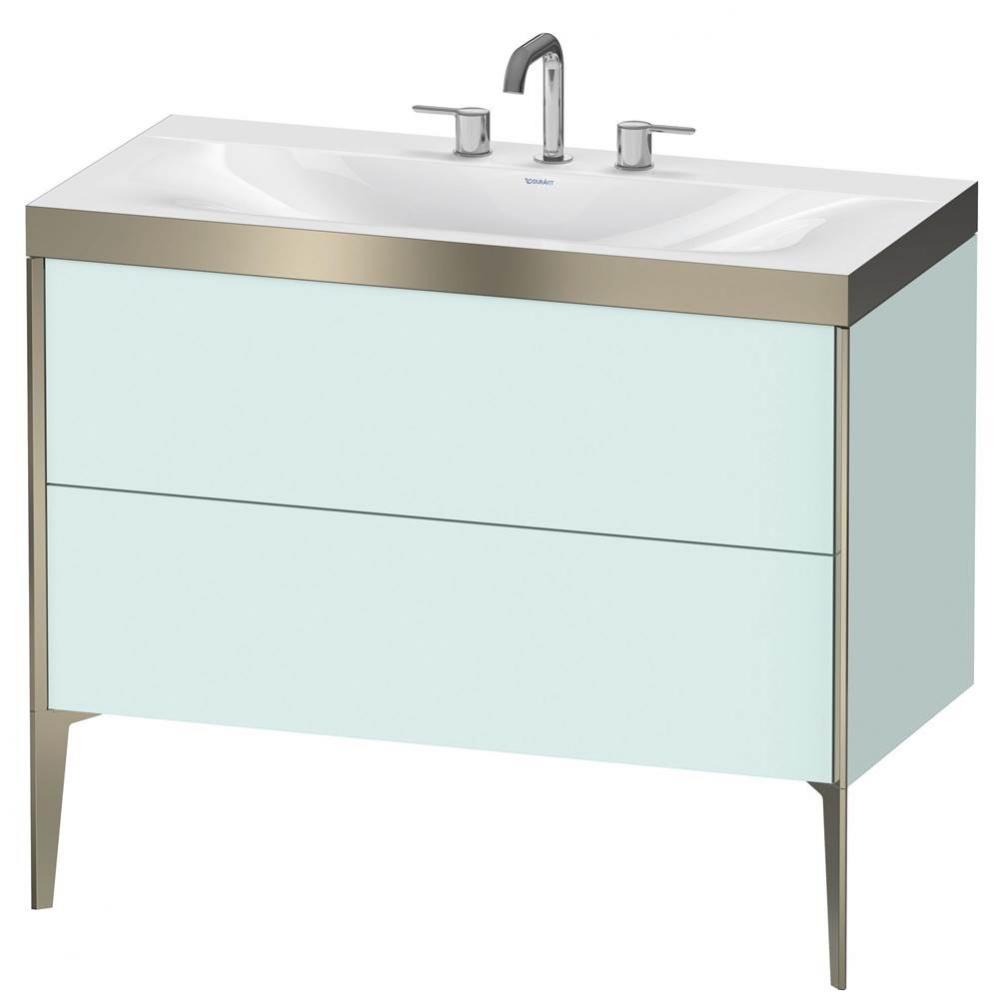 Duravit XViu C-Bonded Floorstanding Vanity  Light Blue Matte