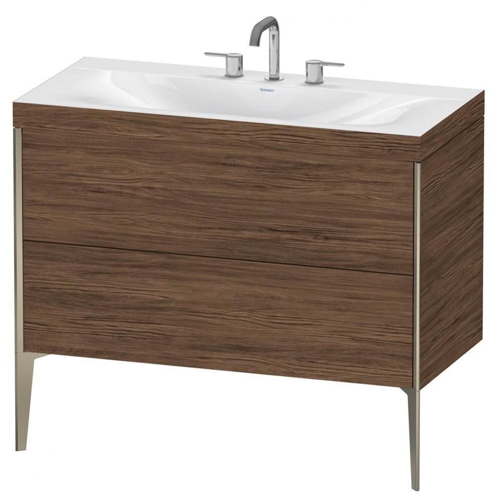 Duravit XViu C-Bonded Floorstanding Vanity  Dark Walnut