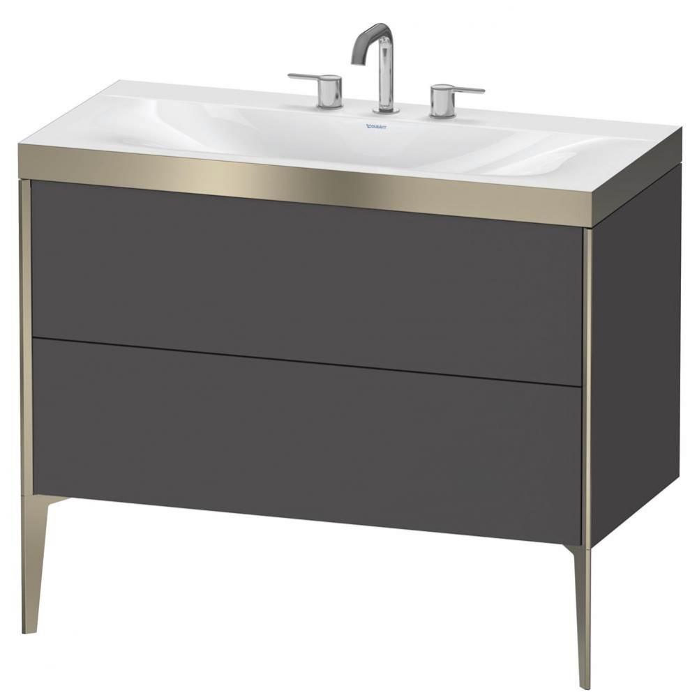 Duravit XViu C-Bonded Floorstanding Vanity  Graphite Matte