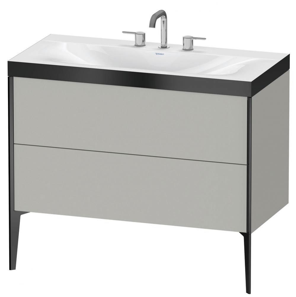 Duravit XViu C-Bonded Floorstanding Vanity  Concrete Gray Matte