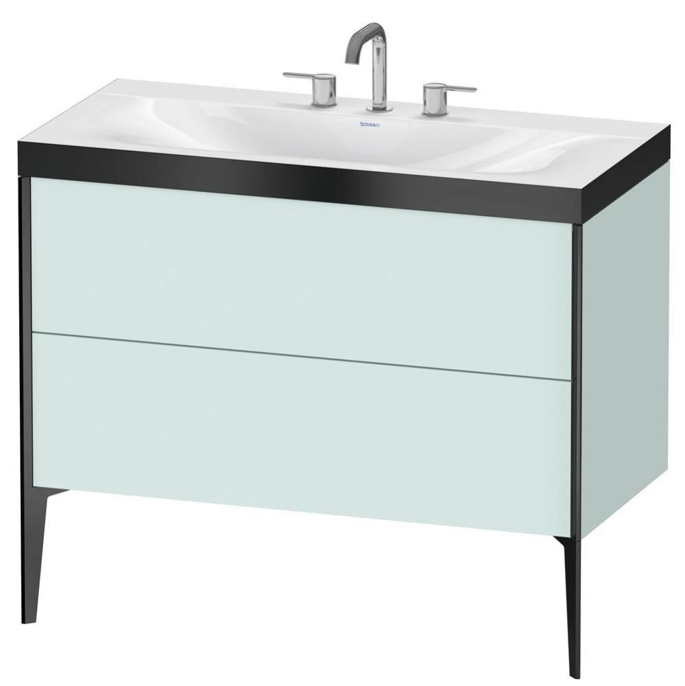 Duravit XViu C-Bonded Floorstanding Vanity  Light Blue Matte