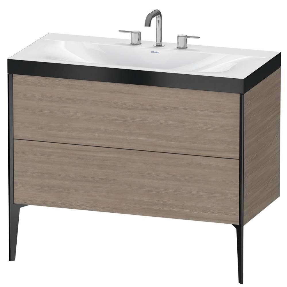 Duravit XViu C-Bonded Floorstanding Vanity  Pine Silver