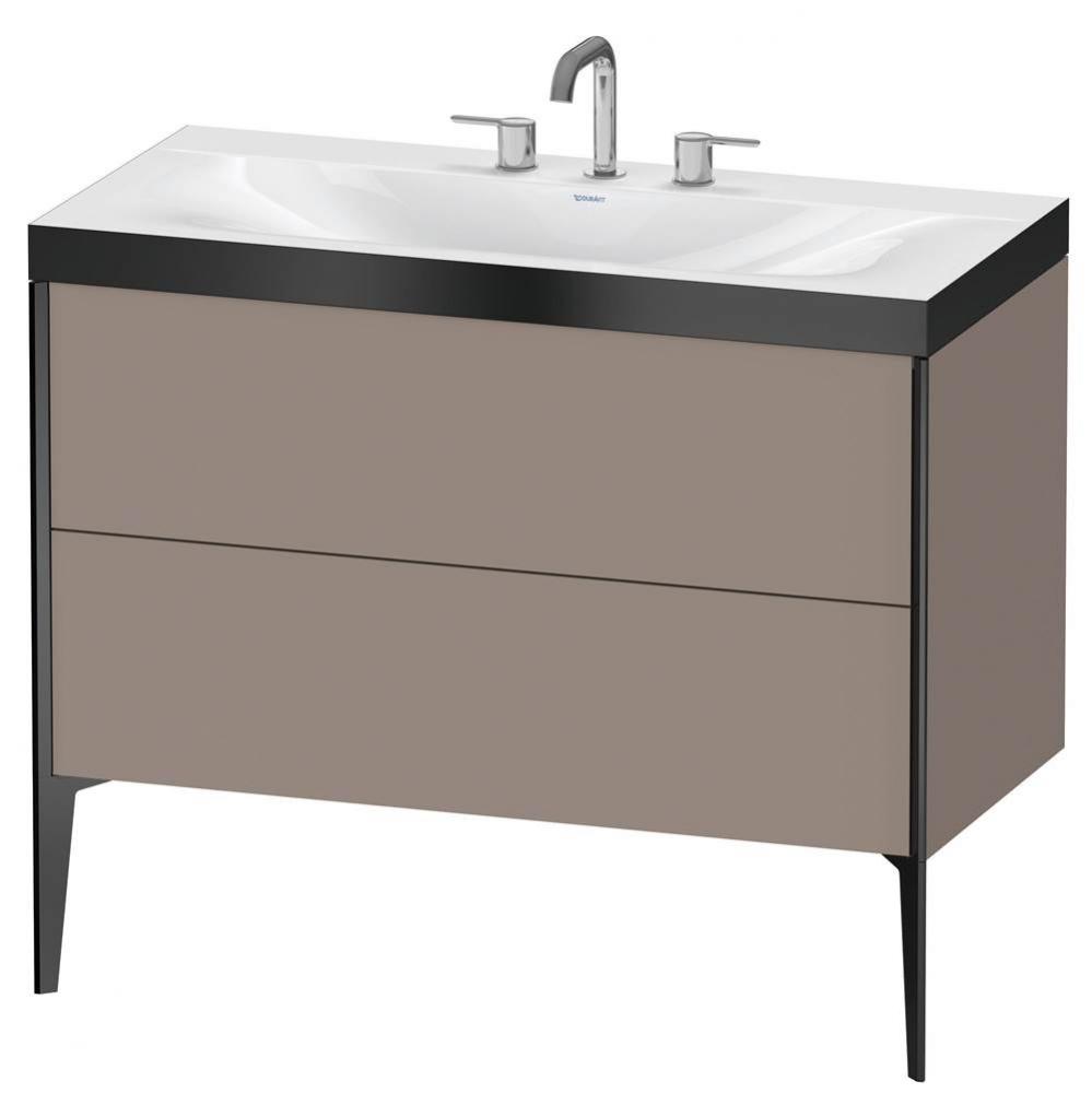 Duravit XViu C-Bonded Floorstanding Vanity  Basalt Matte