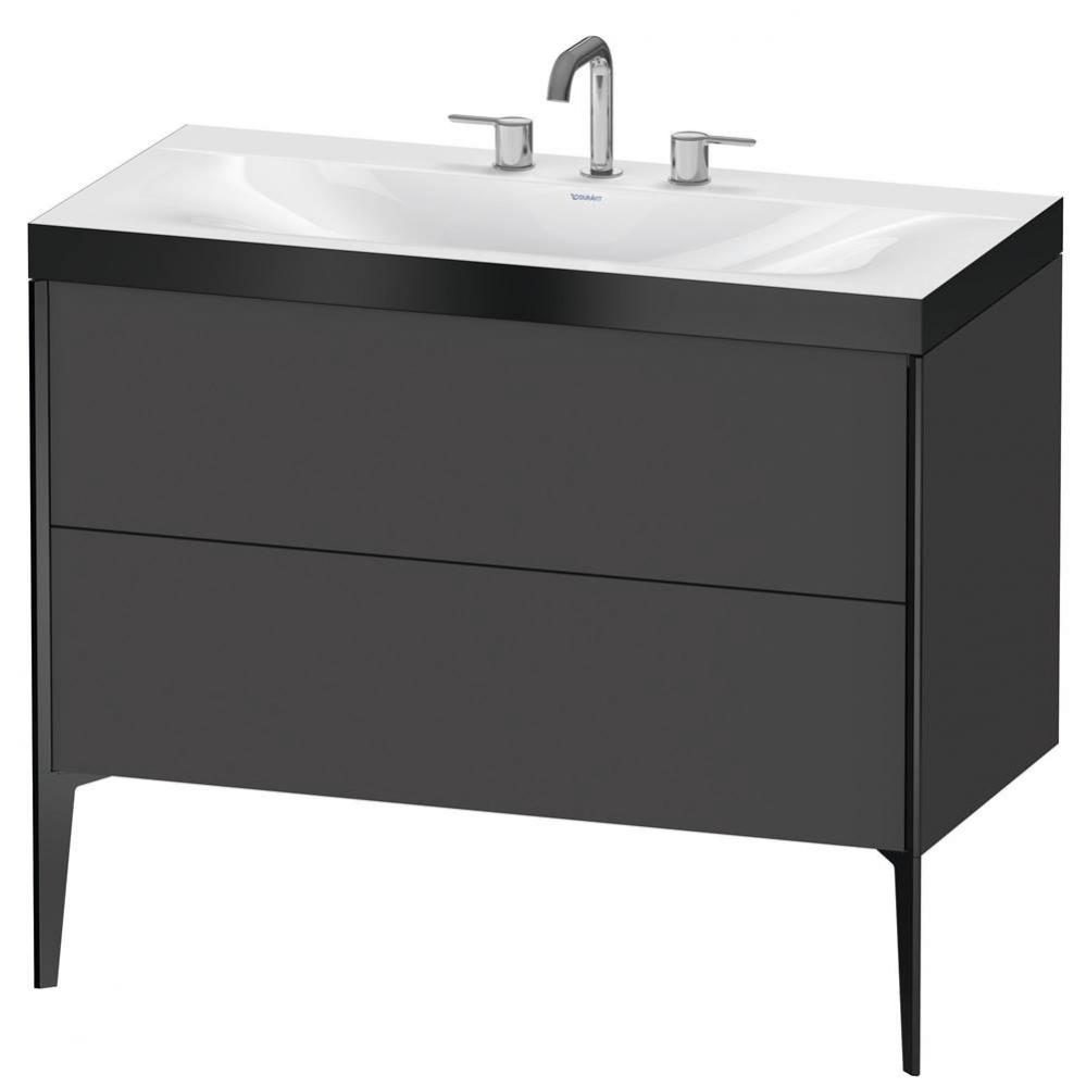 Duravit XViu C-Bonded Floorstanding Vanity  Graphite Matte