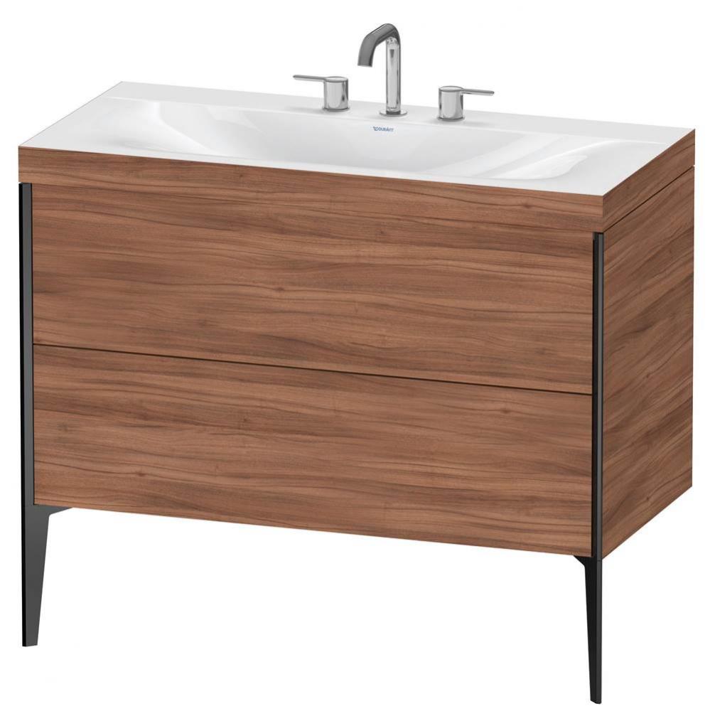 Duravit XViu C-Bonded Floorstanding Vanity  Natural Walnut