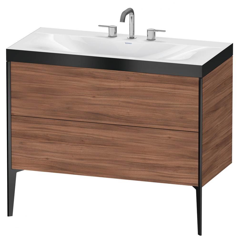 Duravit XViu C-Bonded Floorstanding Vanity  Natural Walnut