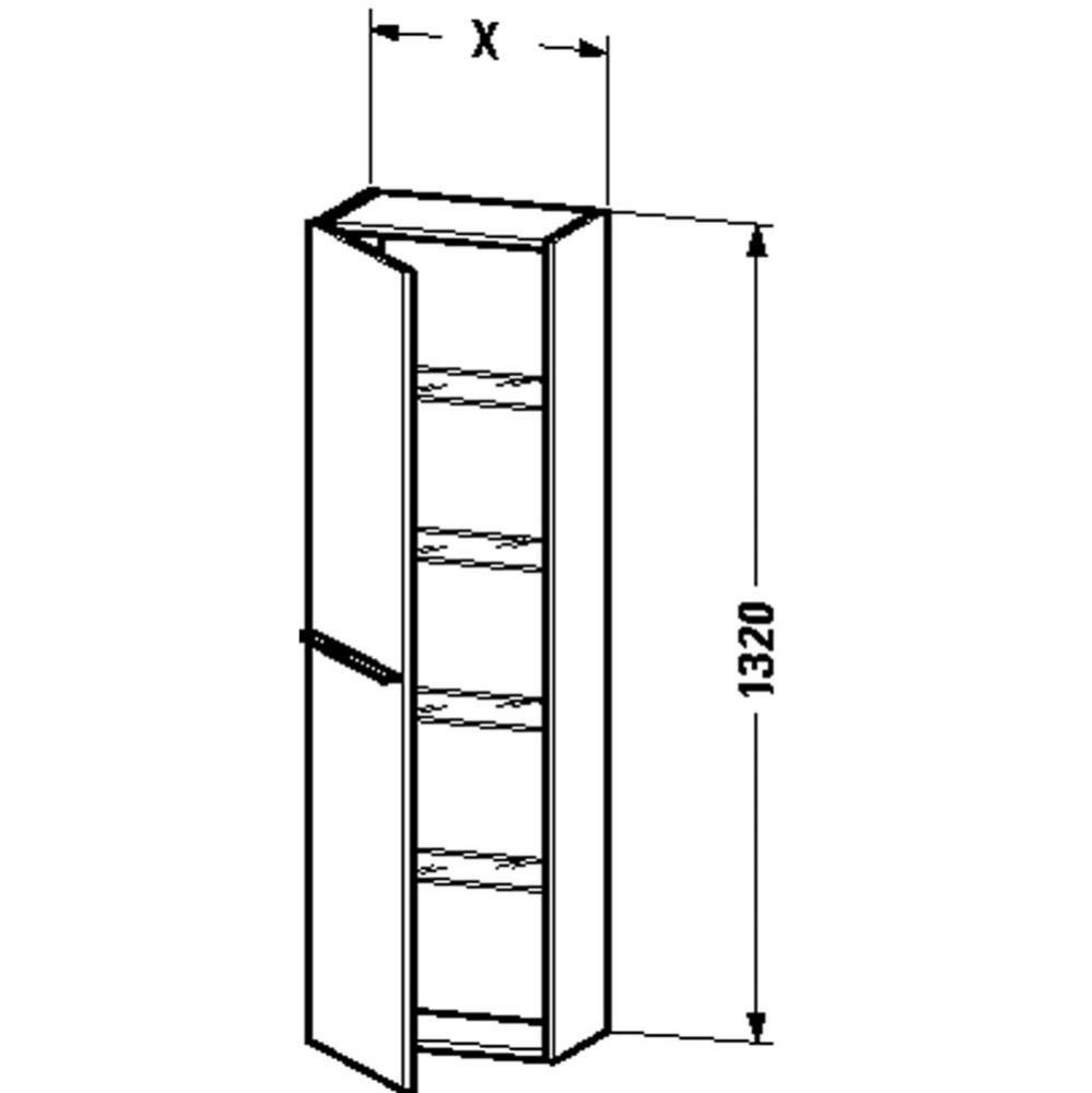 Duravit X-Large Semi-Tall Cabinet White